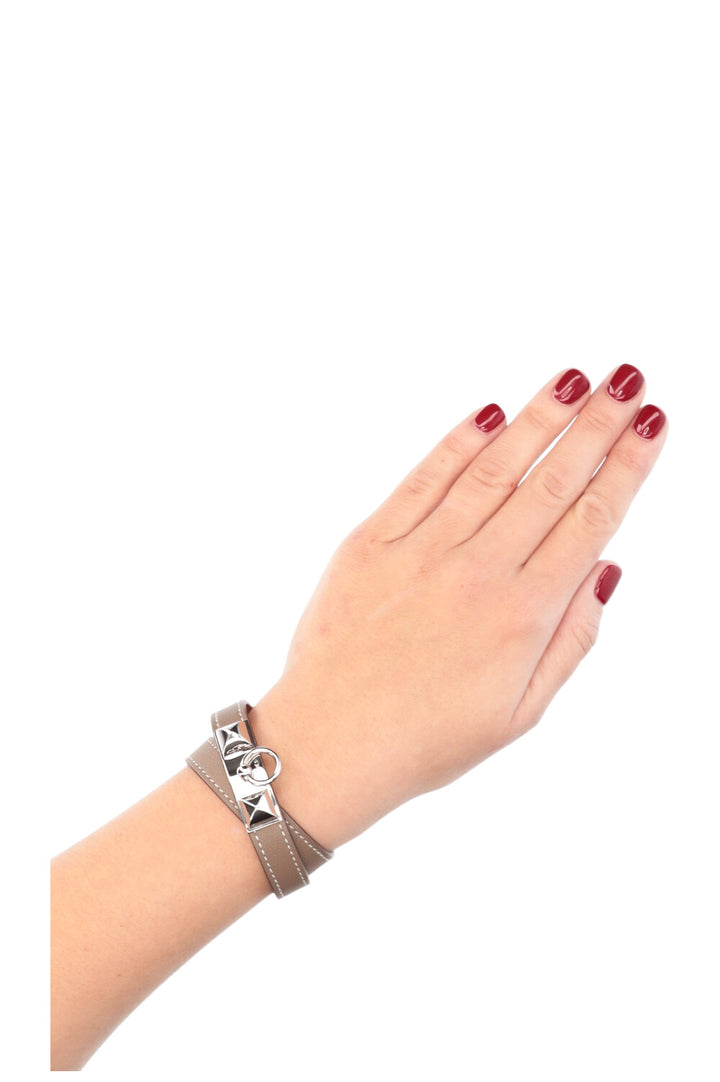 HERMÈS Rivale Double Tour Bracelet Étoupe