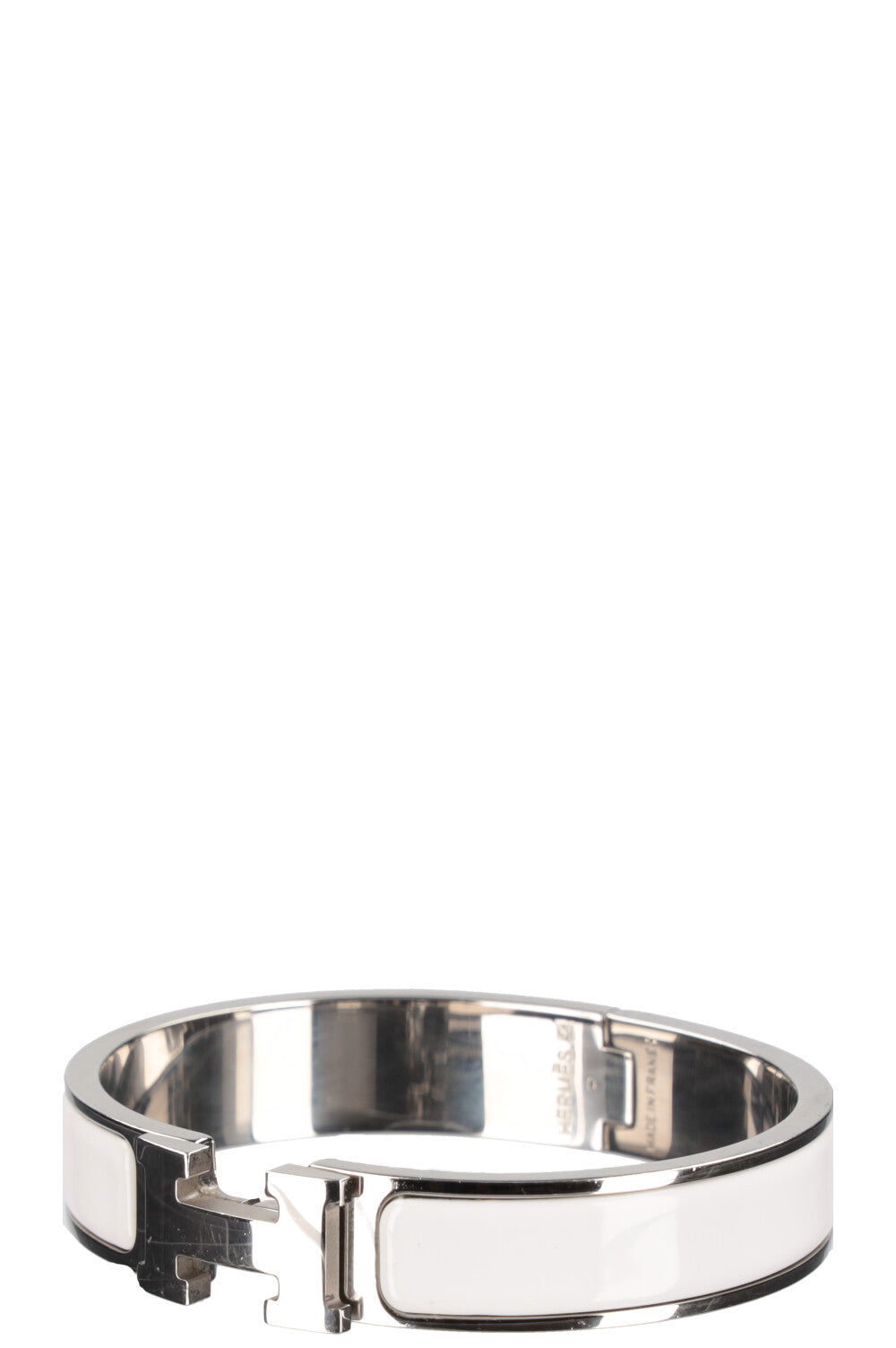 HERMÈS Bracelet Clic H Blanc