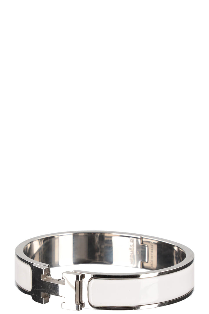 HERMÈS Bracelet Clic H Blanc