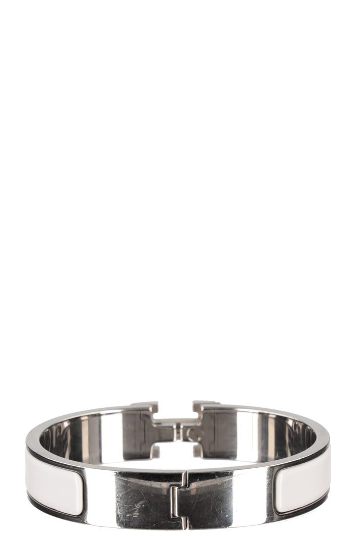 HERMÈS Clic H Bracelet White