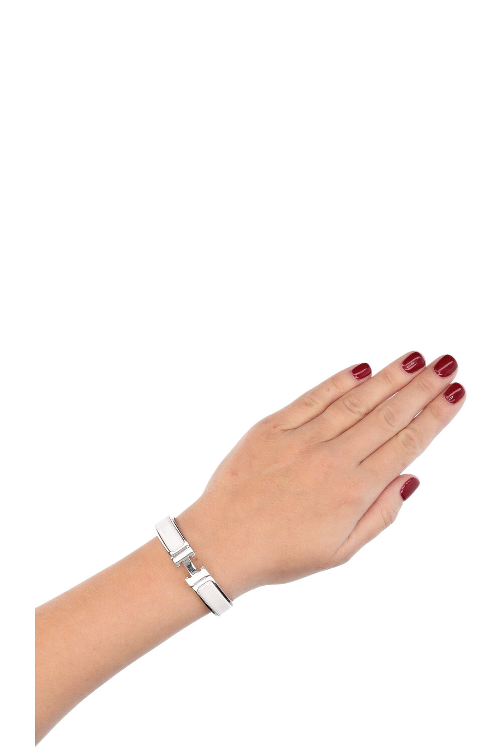 HERMÈS Clic H Bracelet White