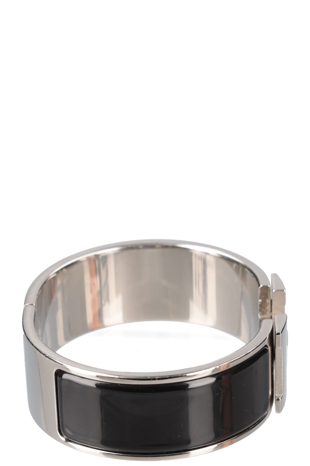 HERMÈS Clic Clac H Bracelet Black Silver