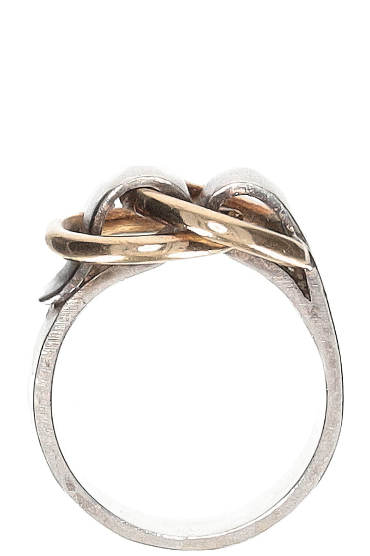 HERMES Ring Silver and Gold