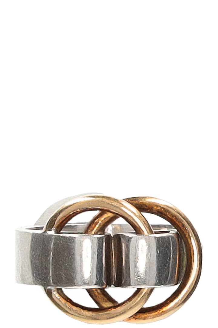 HERMES Ring Silver and Gold