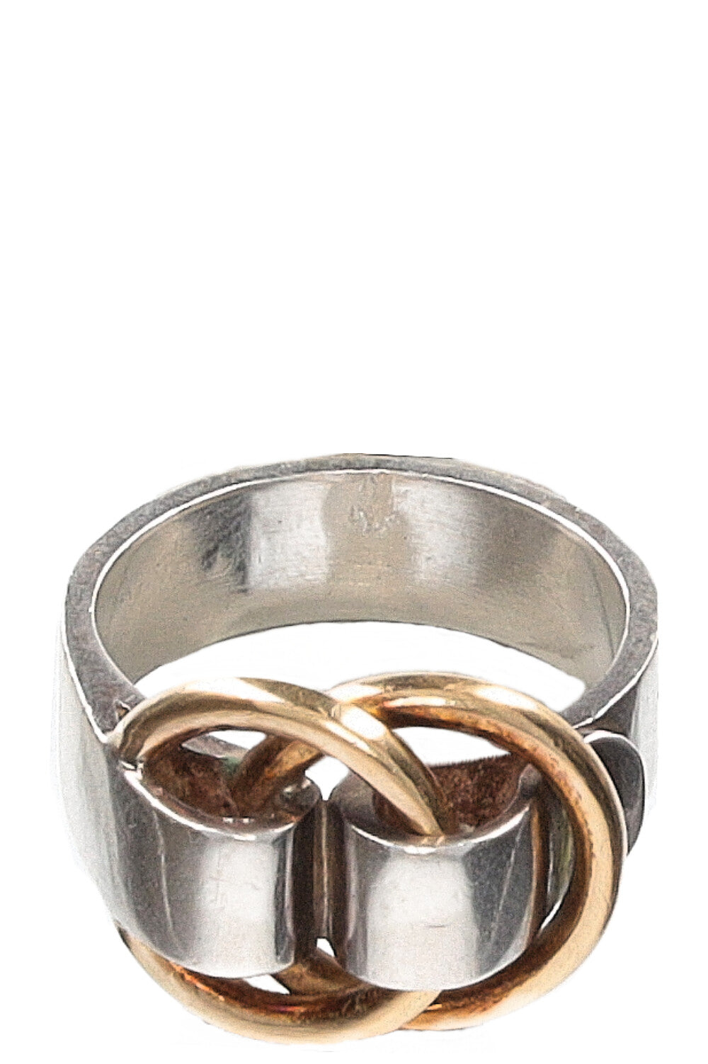 HERMES Ring Silver and Gold