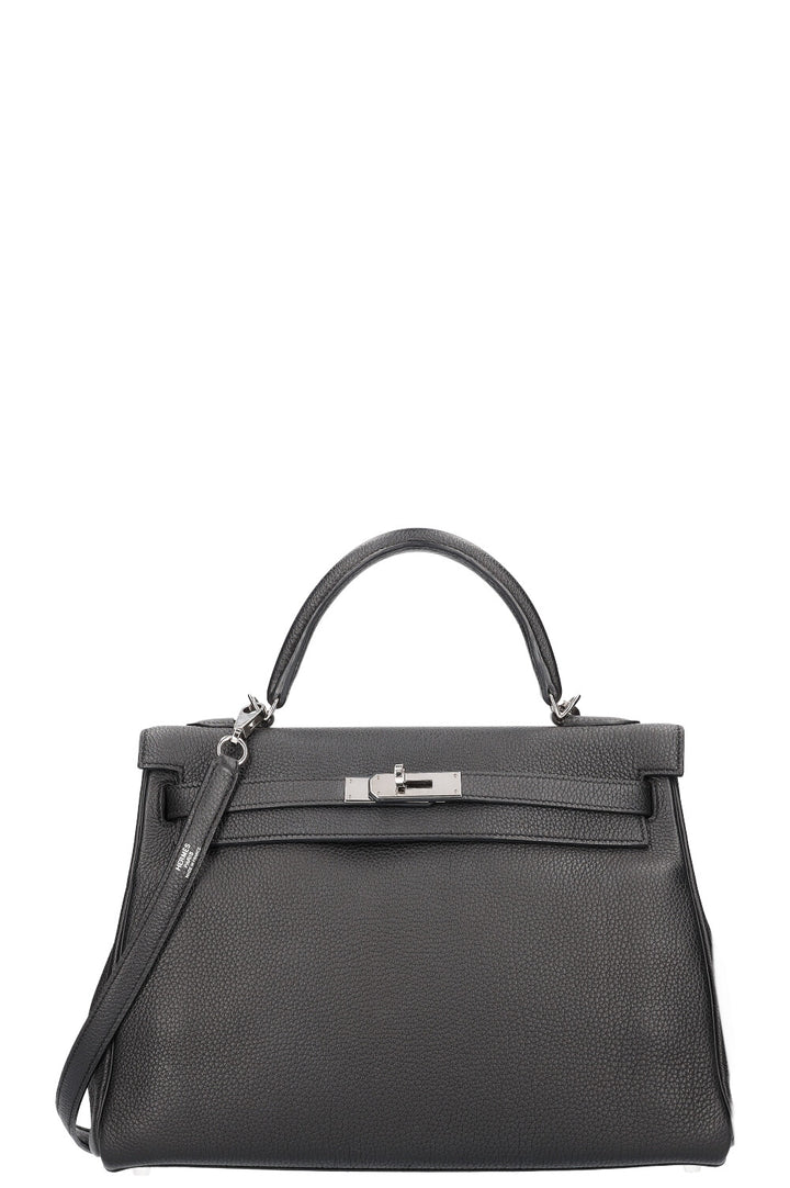 HERMÈS Kelly 32 Togo Black 2007