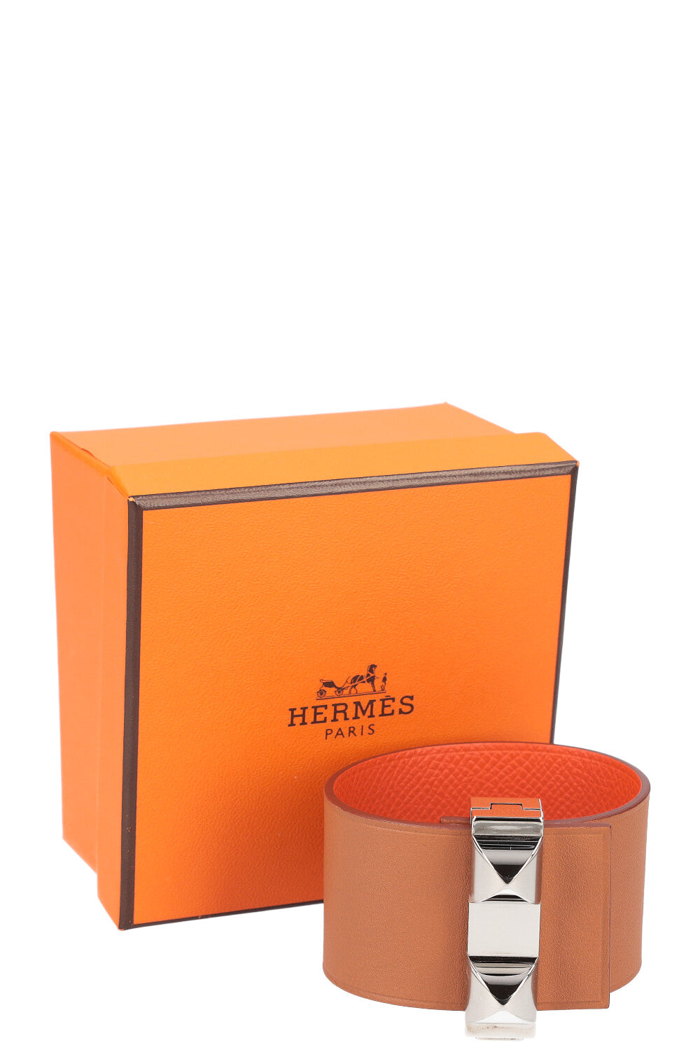 HERMÈS Reversible Imprevisible Bracelet Gold Orange