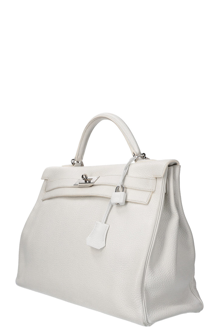 HERMES Kelly 40 Clémence Blanc