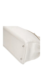 HERMÈS Kelly 40 Clemence Blanc