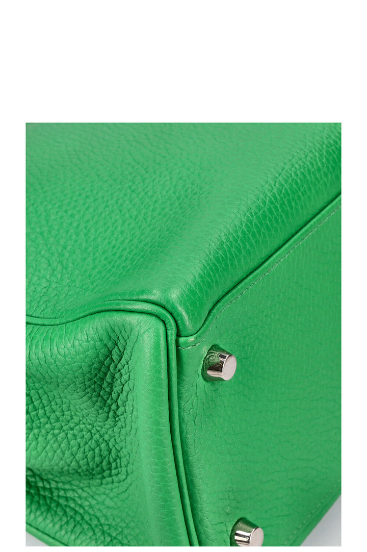 HERMÈS Kelly 32 Clemence Vert Bamboo