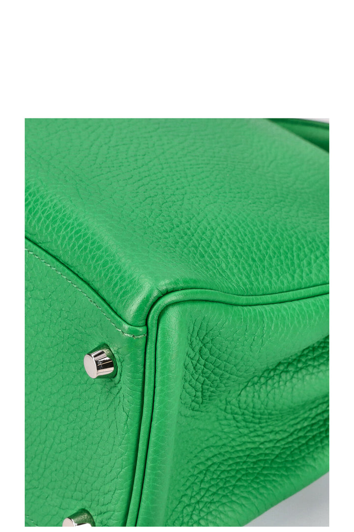 HERMÈS Kelly 32 Clemence Vert Bambou