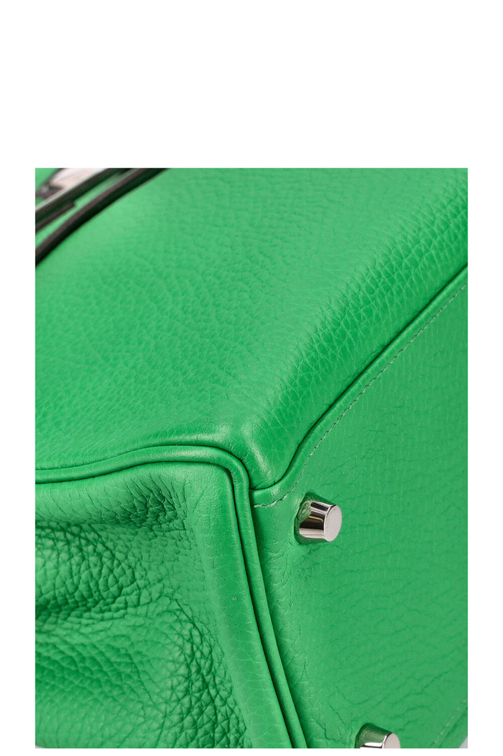 HERMÈS Kelly 32 Clemence Vert Bambou