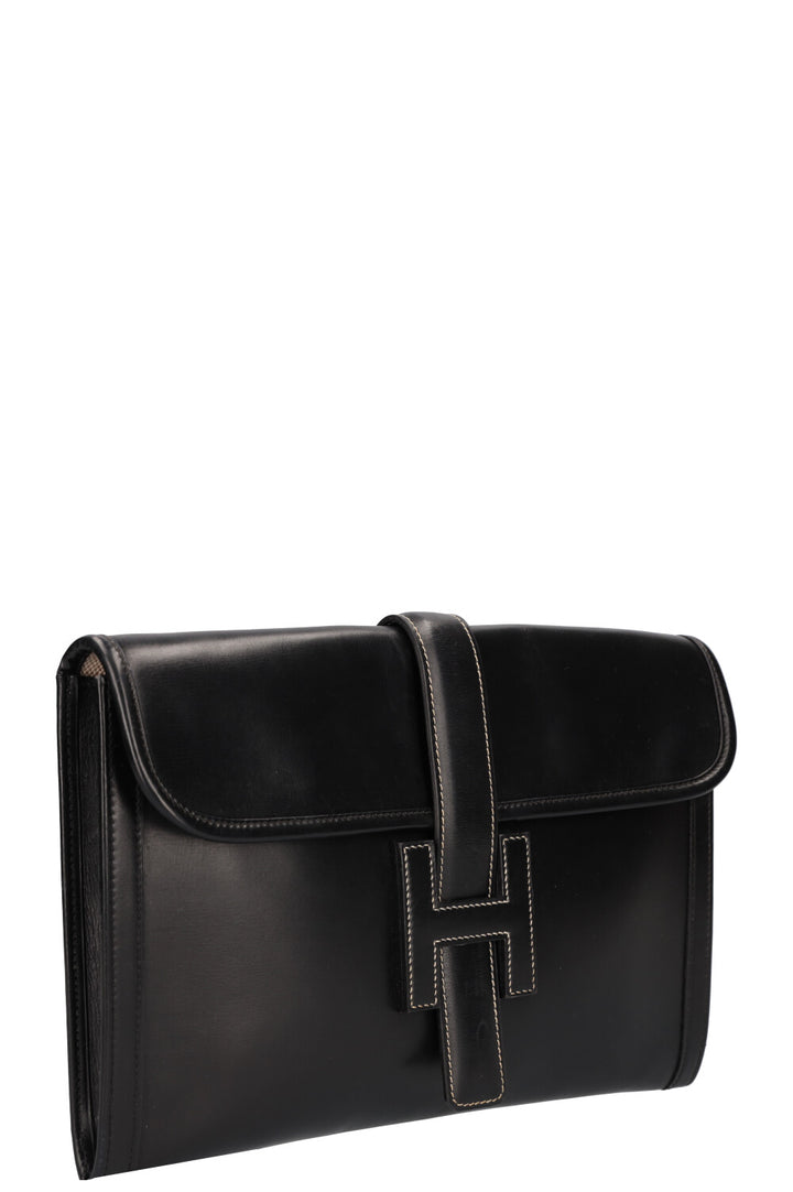 HERMES Jige Clutch Box Black