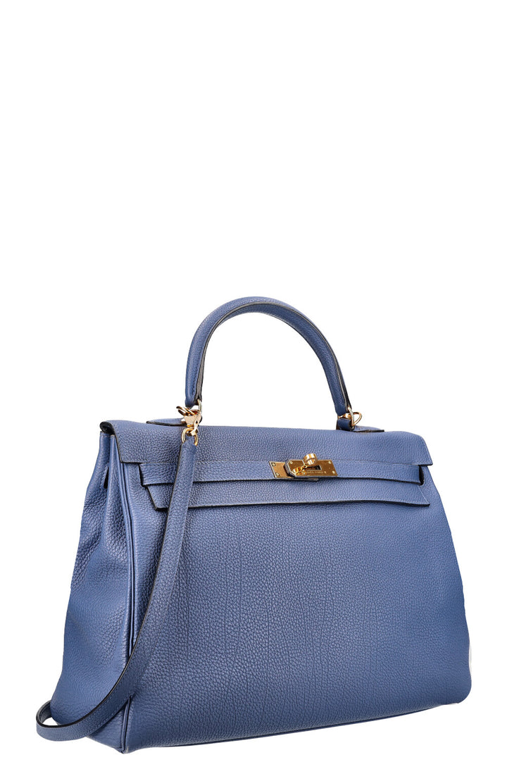 HERMÈS Kelly 35 Togo Brighton Blue