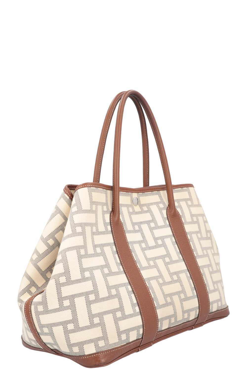 Hermes Garden Party Tote Toile and Leather 36 Neutral