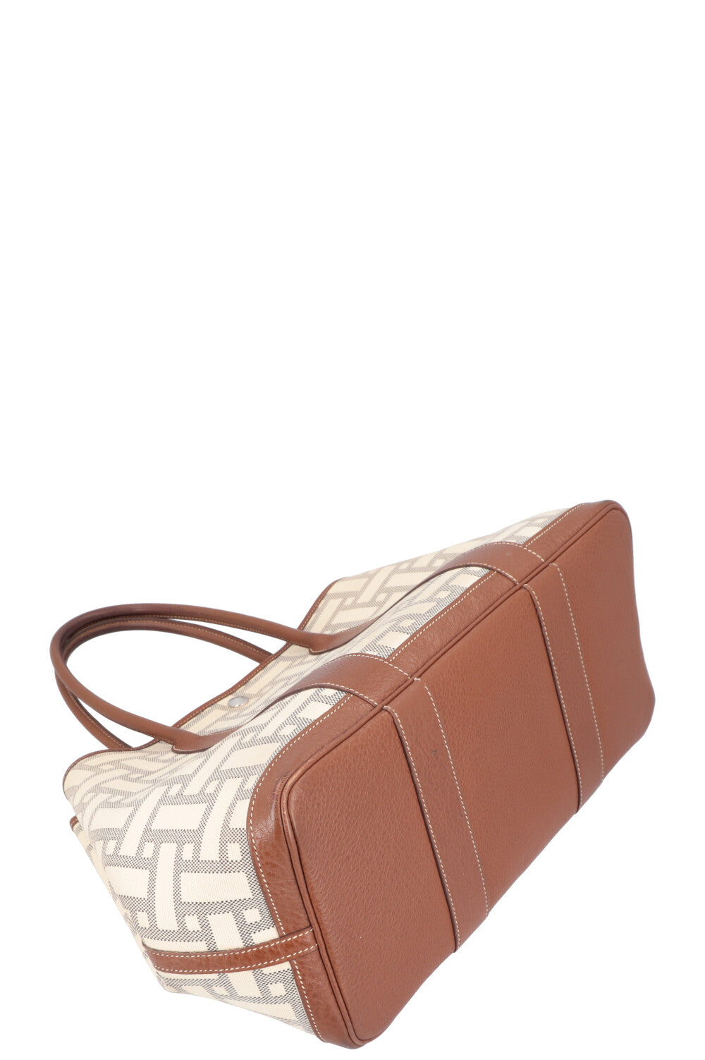 HERMES Garden Party 36 Toile Mosaique and Veau Negonda Gold REAWAKE