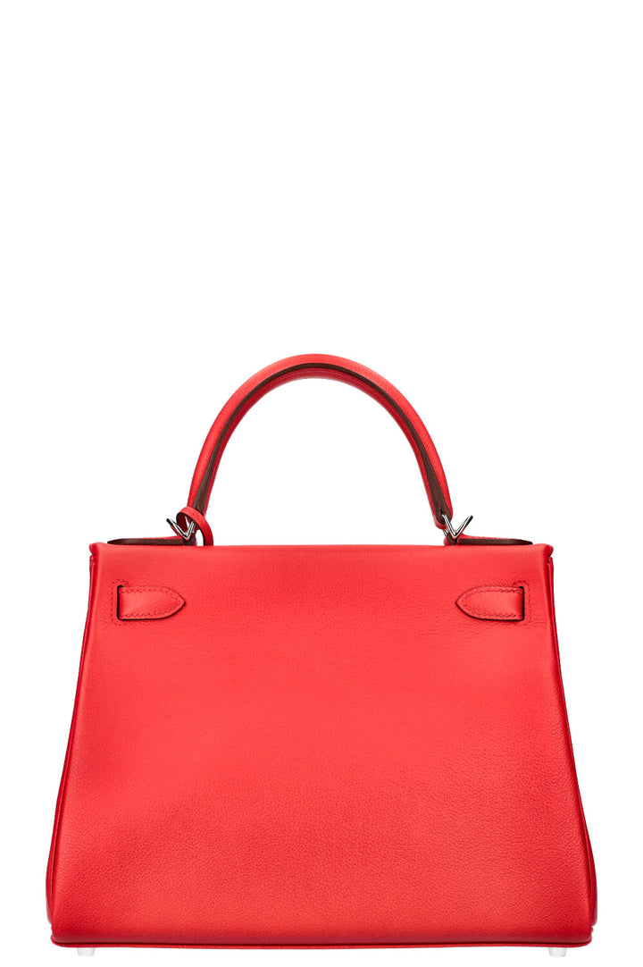 HERMÈS Kelly 28 Evercolor Verso Red 2021