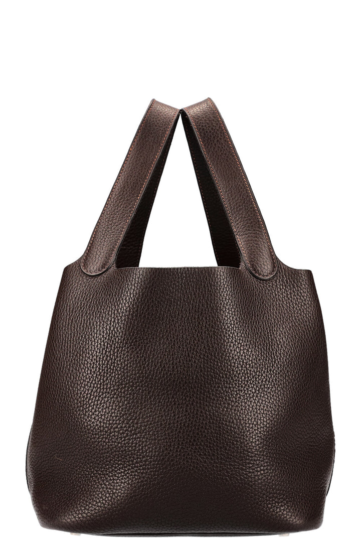 HERMÈS Picotin 22 Taurillon Clemence Chocolate