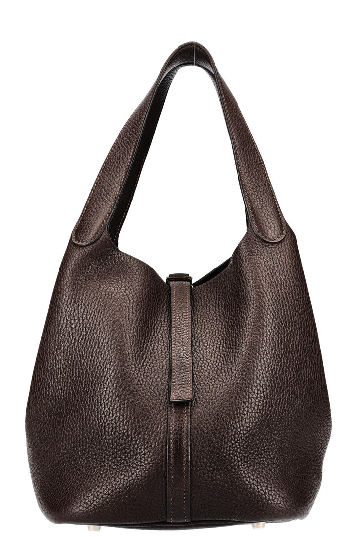 HERMÈS Picotin 22 Taurillon Clemence Chocolate