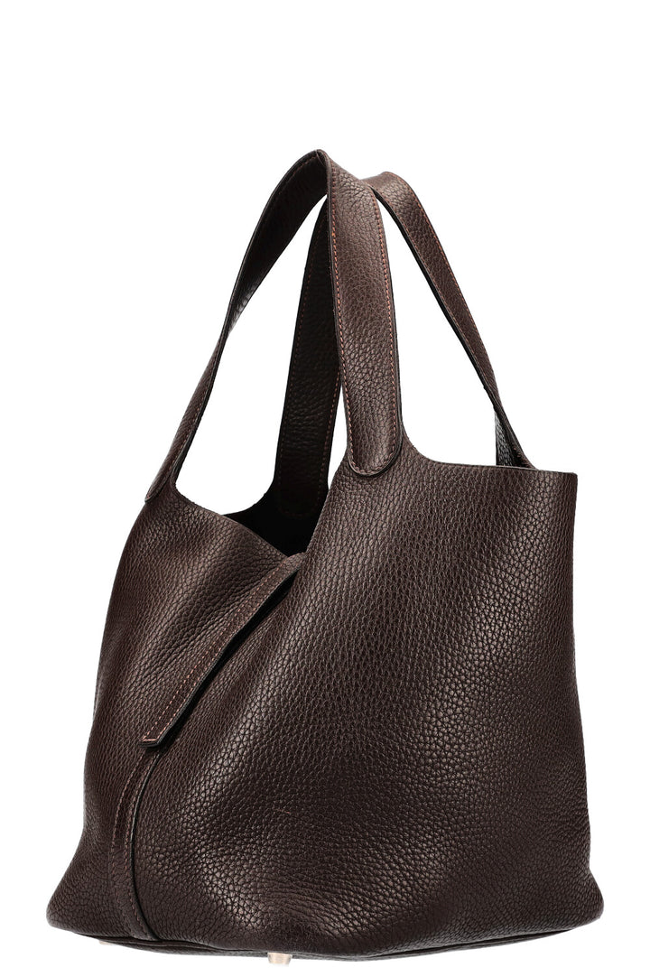 HERMÈS Picotin 22 Taurillon Clemence Chocolate