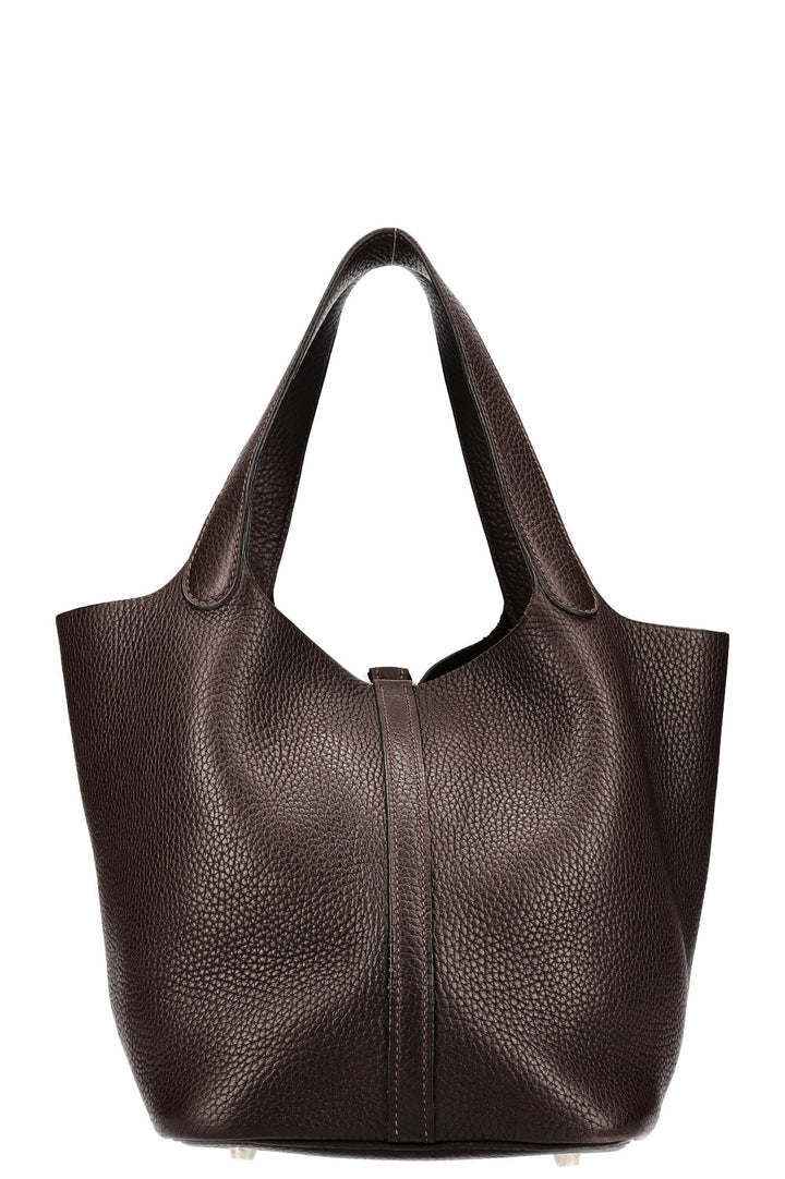 HERMÈS Picotin 22 Taurillon Clemence Chocolate