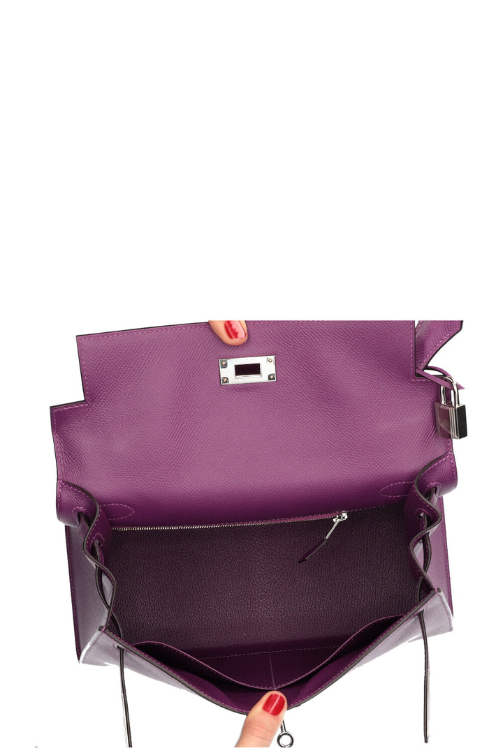 HERMÈS Kelly 28 Epsom Anémone