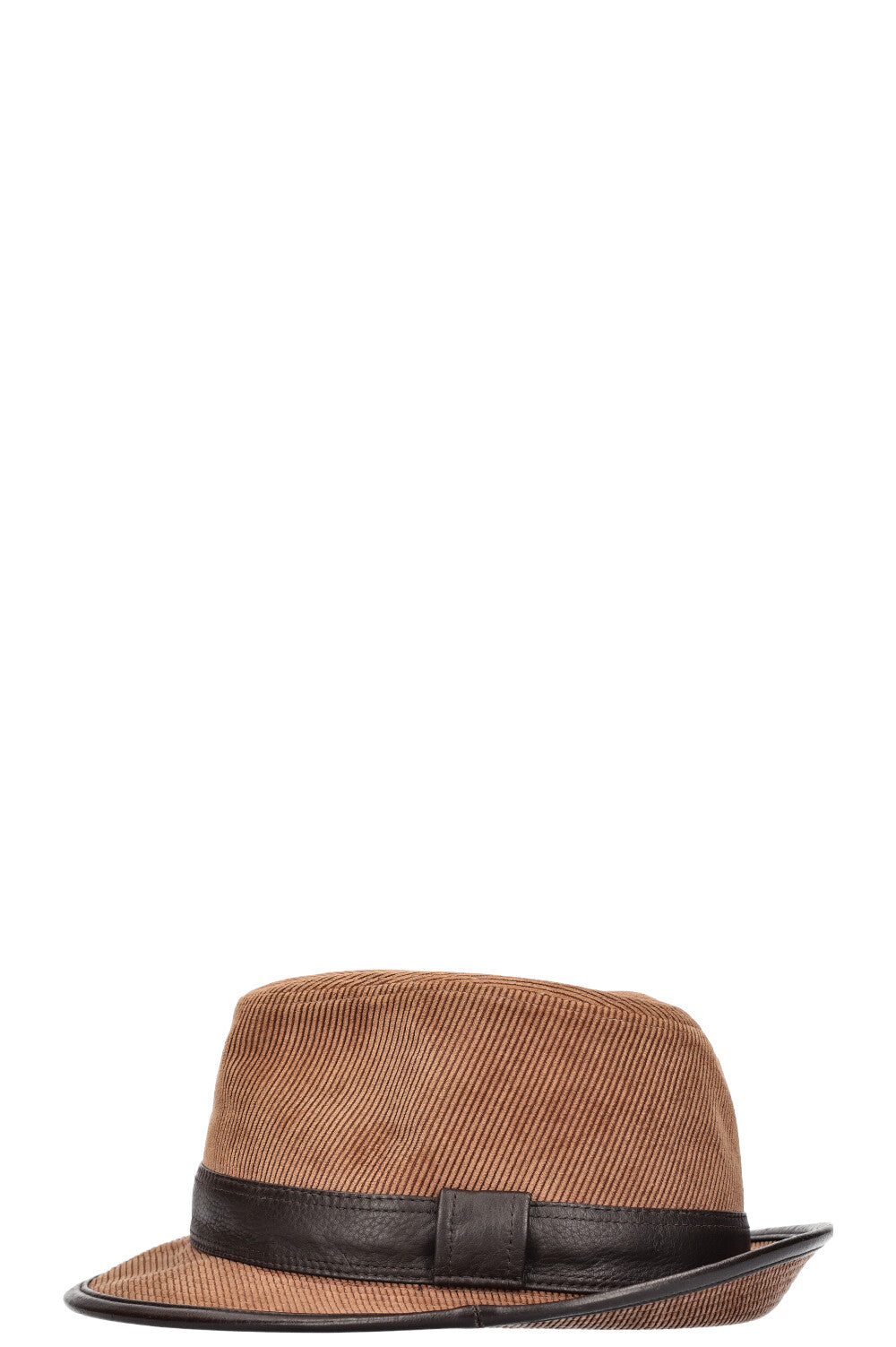 HERMÈS Cord Hat Brown