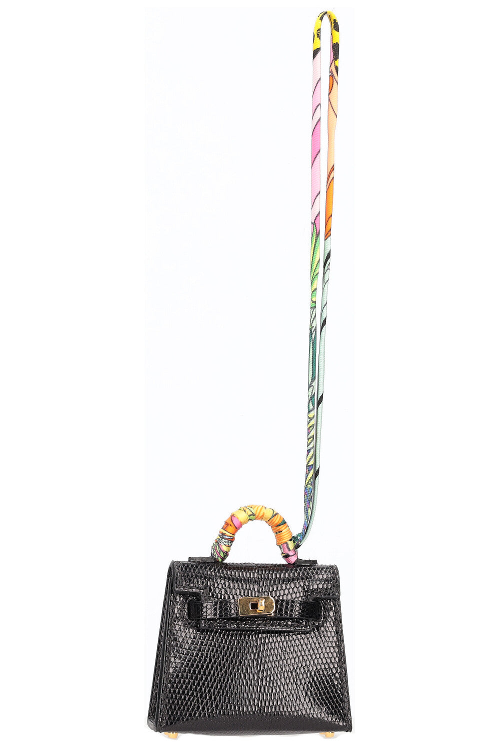 HERMÈS Micro Kelly Charm Salvator Lizard