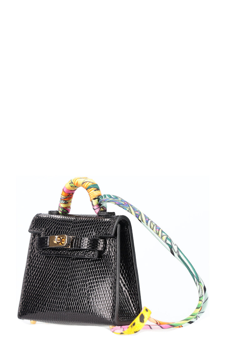 HERMÈS Micro Kelly Charm Salvator Lizard