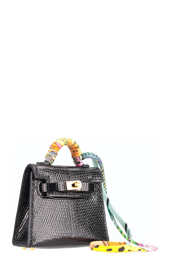 HERMÈS Micro Kelly Charm Salvator Lizard