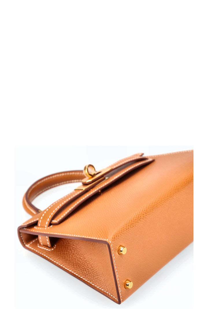 HERMÈS Mini Kelly II Epsom Gold