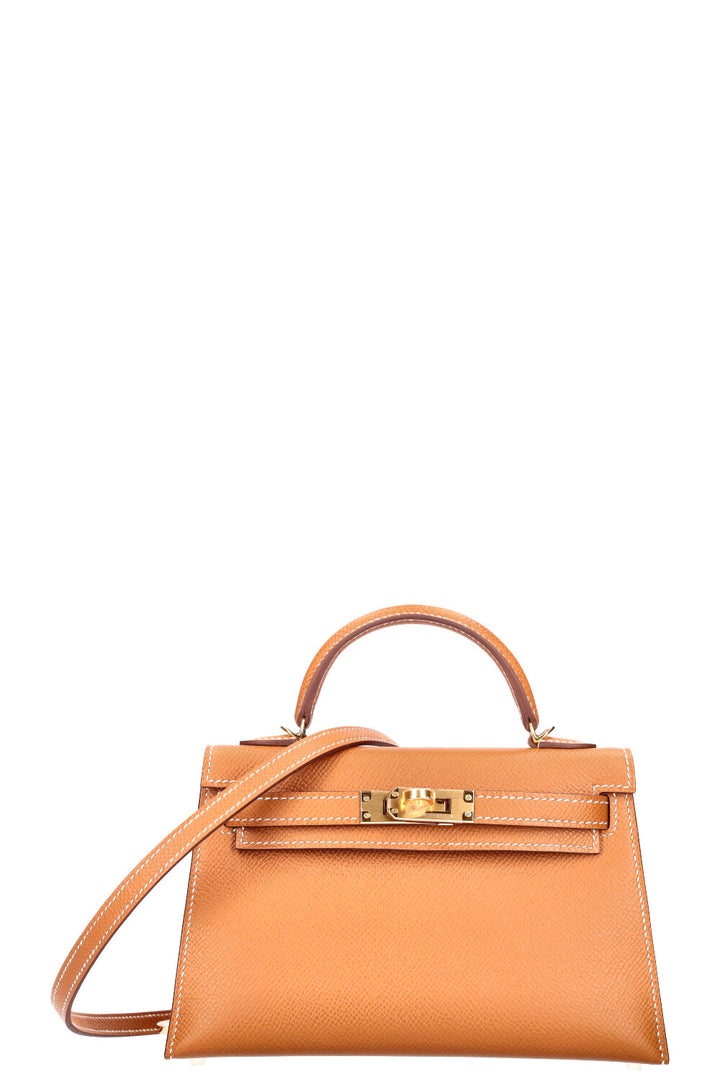 HERMÈS Mini Kelly II Epsom Gold