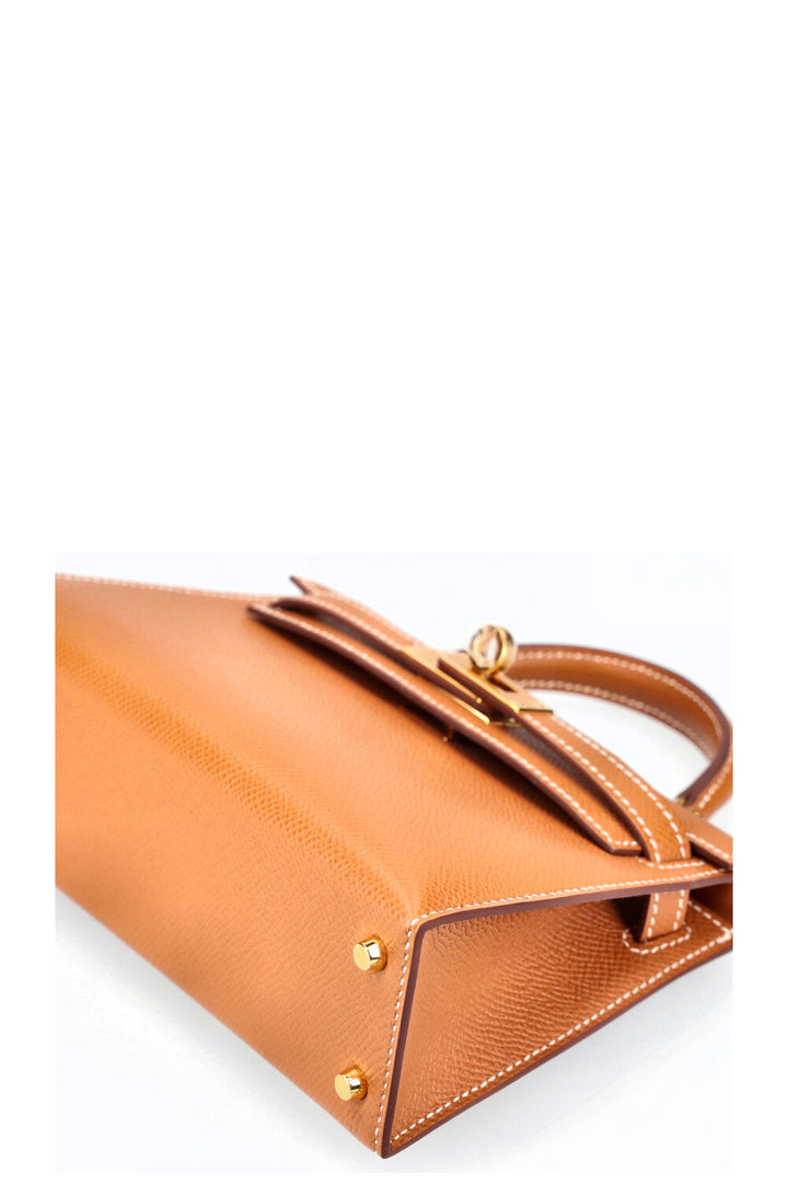 HERMÈS Mini Kelly II Epsom Gold