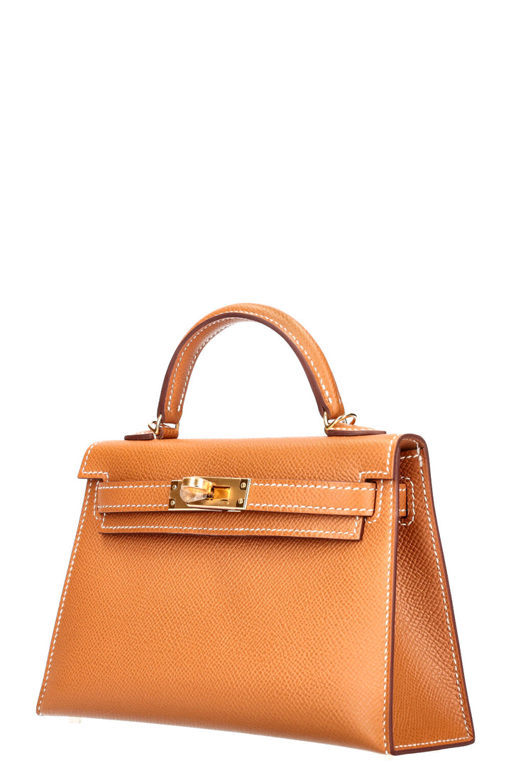 HERMÈS Mini Kelly II Epsom Gold