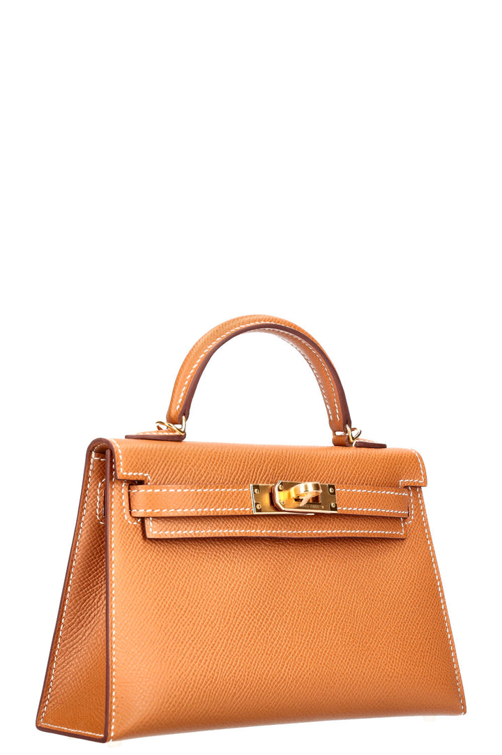 HERMÈS Mini Kelly II Epsom Gold