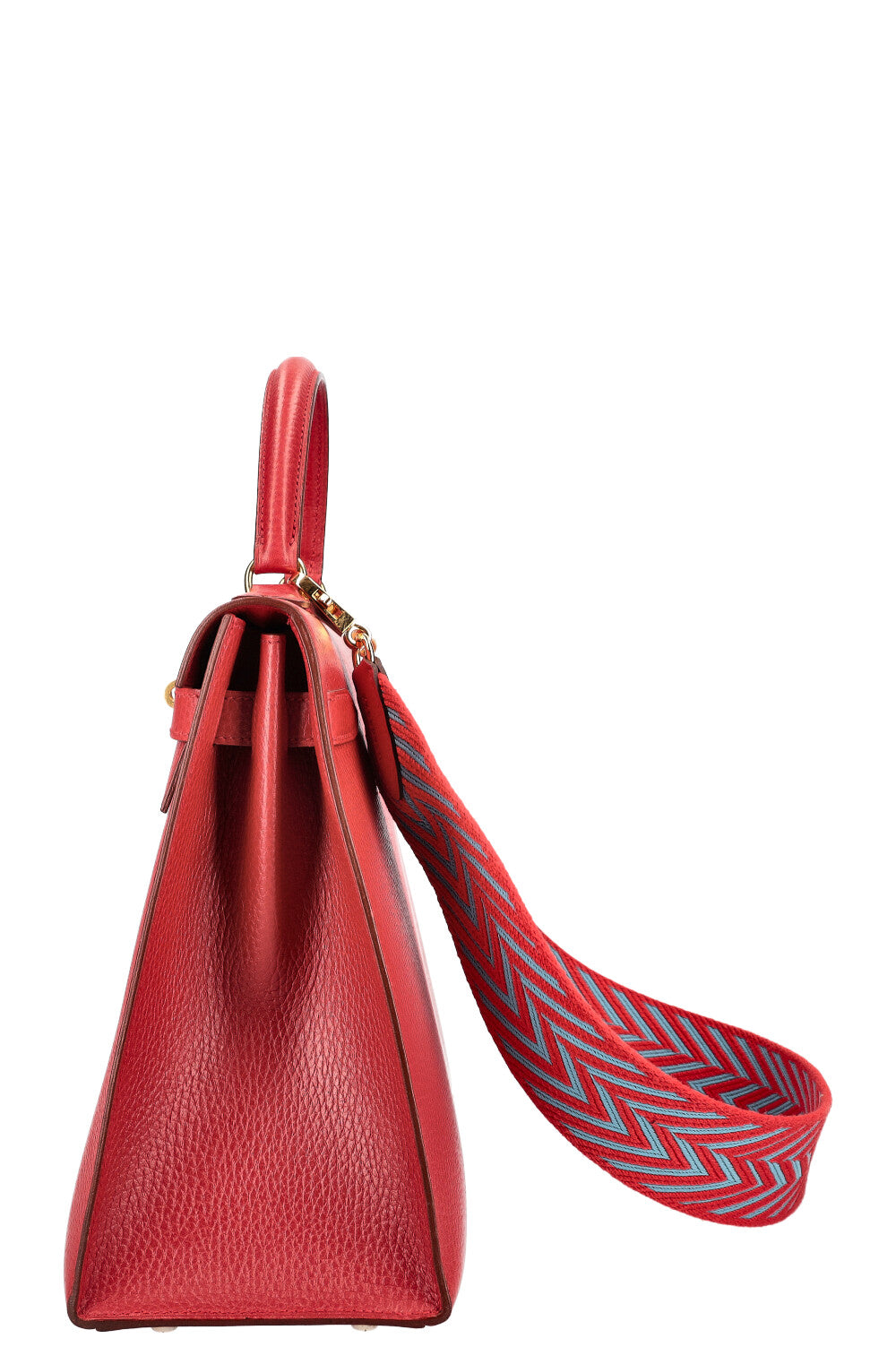 HERMÈS Kelly 32 Vache Ardennes Red