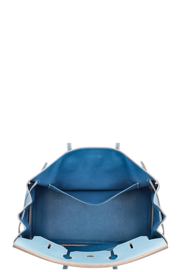 HERMÈS Birkin 35 Verso Epsom Bleu Jean