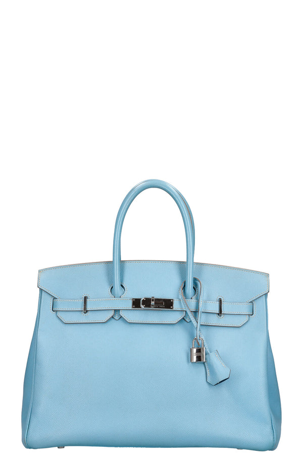 HERMÈS Birkin 35 Verso Epsom Bleu Jean