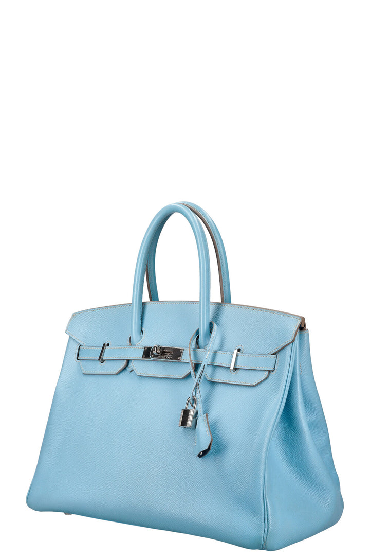 HERMÈS Birkin 35 Verso Epsom Bleu Jean