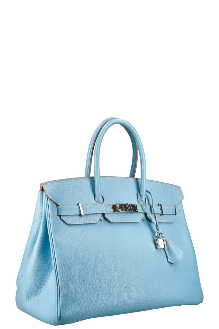 HERMÈS Birkin 35 Verso Epsom Bleu Jean