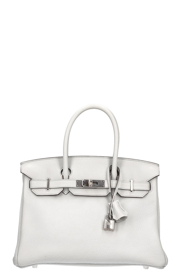 HERMÈS Birkin 30 Clemence Bleu Pale