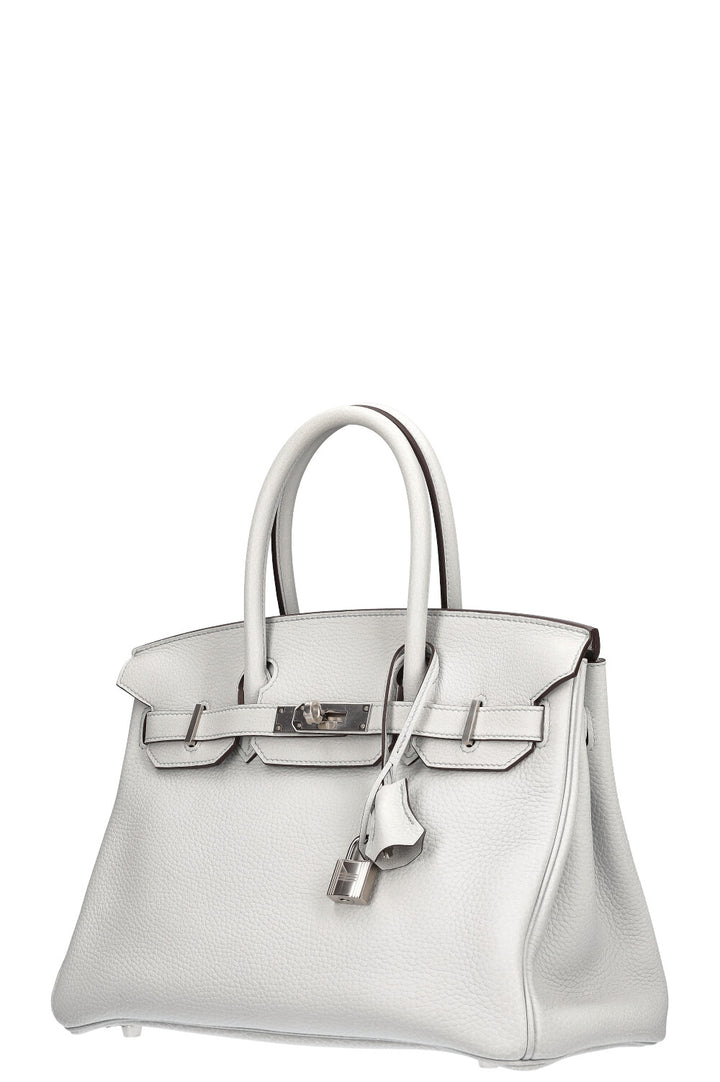 HERMÈS Birkin 30 Clemence Bleu Pale