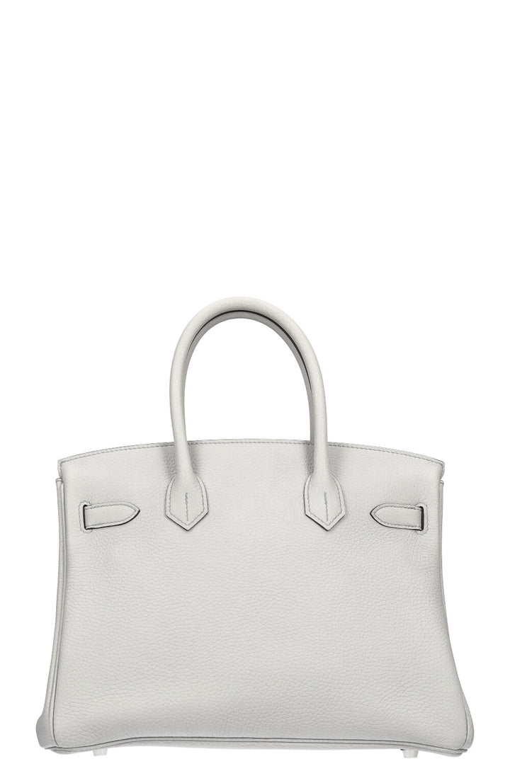 HERMÈS Birkin 30 Clemence Bleu Pale
