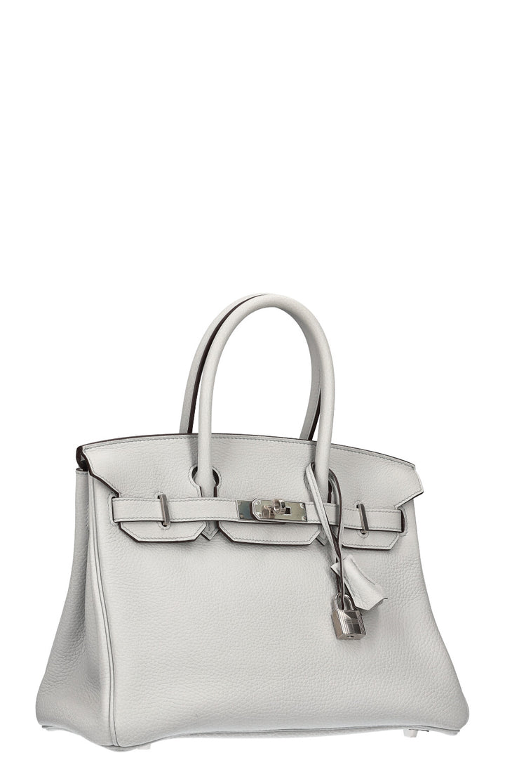 HERMÈS Birkin 30 Clemence Bleu Pale