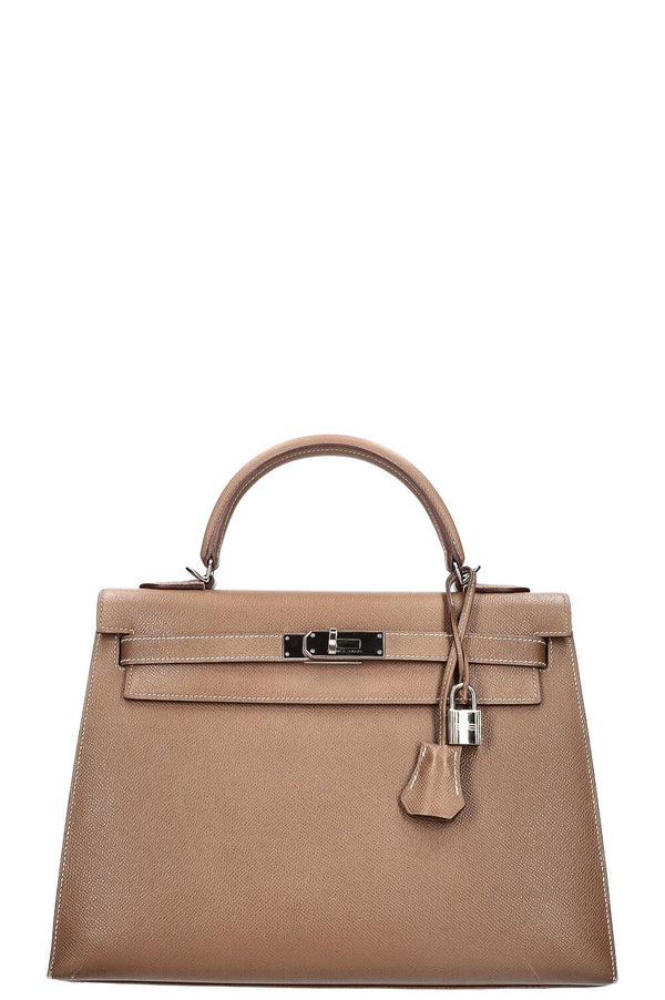 HERMÈS Kelly Sellier 32 Epsom Étoupe