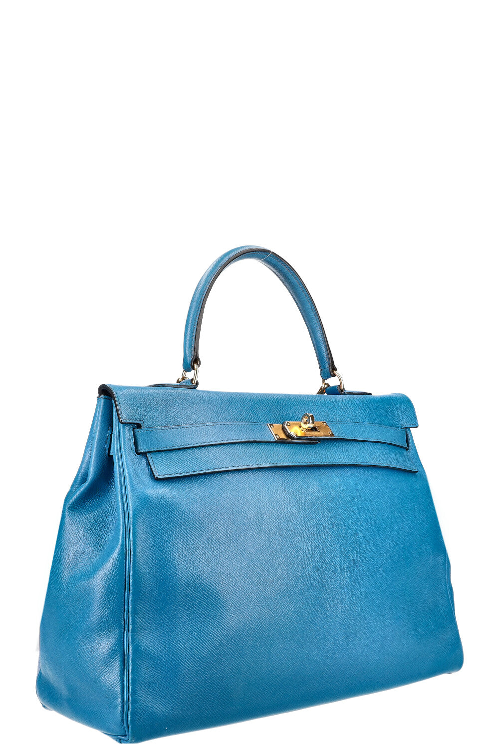 HERMÈS Kelly 35 Epsom Bleu