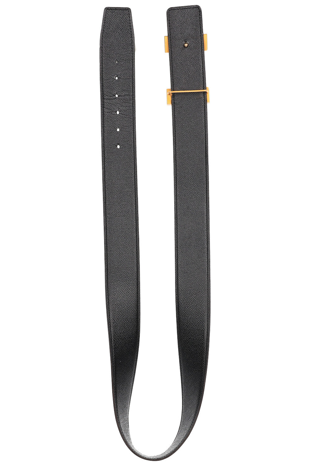 HERMÈS H Belt 42 Epsom Black Brown