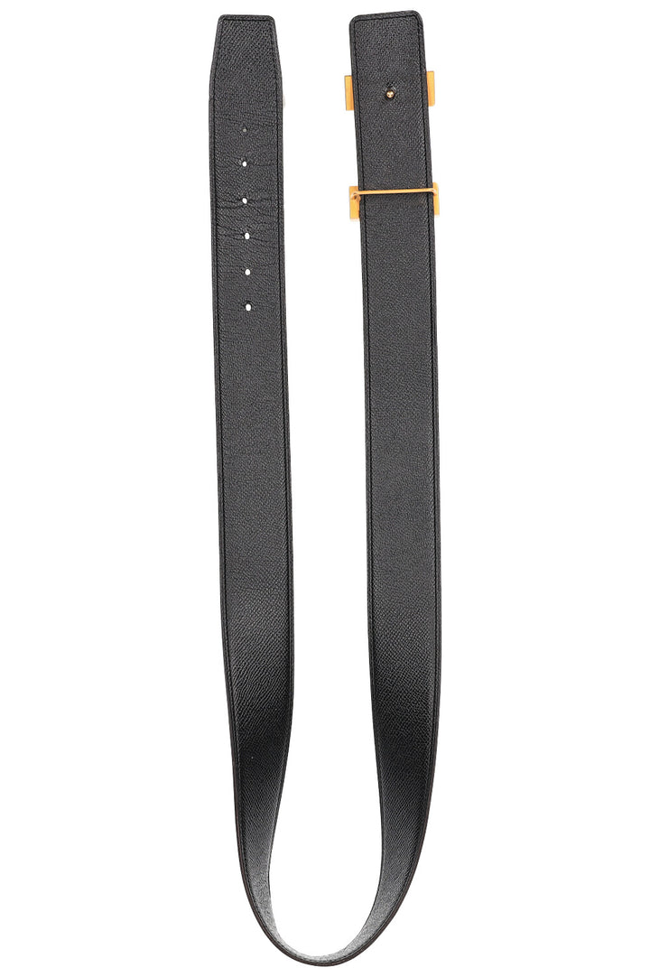 HERMÈS Ceinture H 42 Epsom Noir Marron