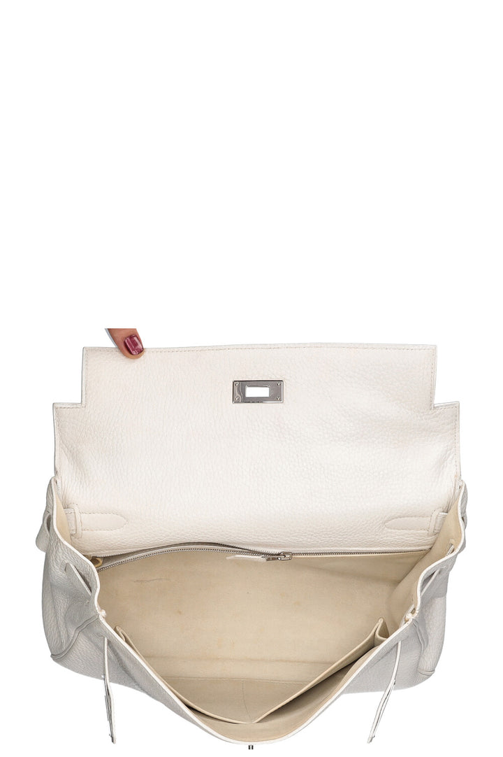 HERMÈS Kelly 32 Togo Blanc 2006