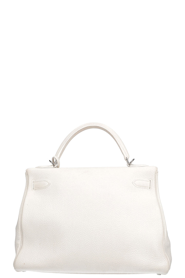 HERMÈS Kelly 32 Togo Blanc 2006